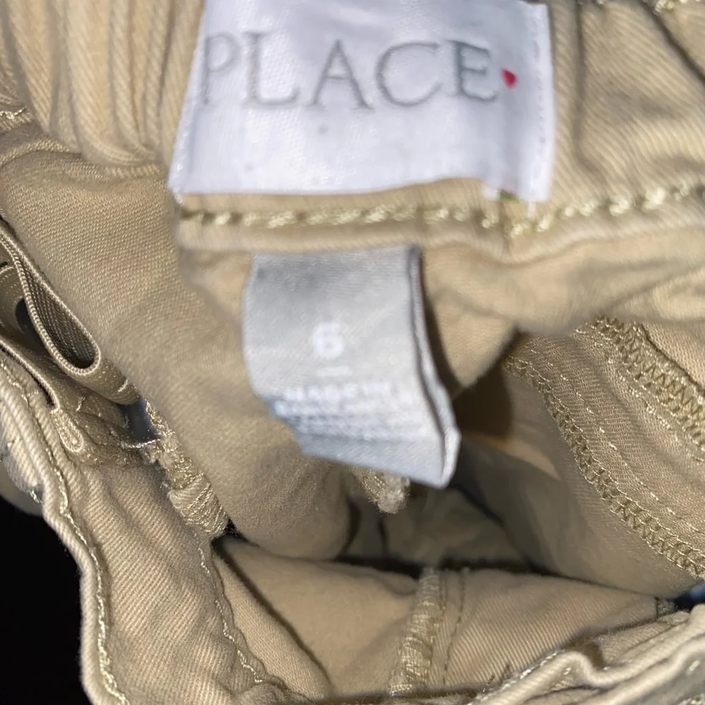 The Children's Place Khaki Uniform Shorts Adjustable Waist Size 6
